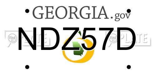 NDZ57D Georgia License Plate