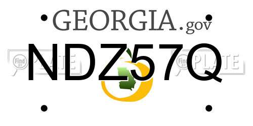 NDZ57Q Georgia License Plate