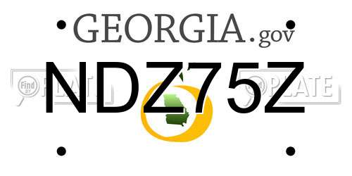 NDZ75Z Georgia License Plate