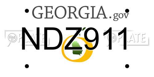 NDZ911 Georgia License Plate
