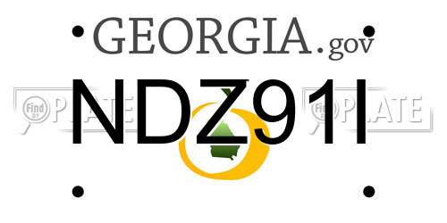 NDZ91I Georgia License Plate