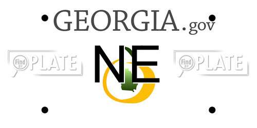 NE Georgia License Plate