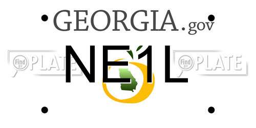 NE1L Georgia License Plate