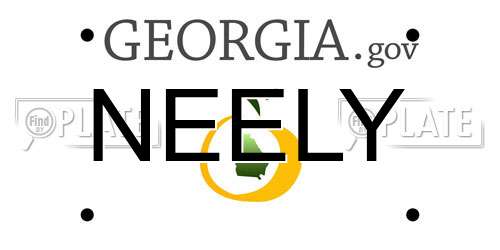 NEELY Georgia License Plate