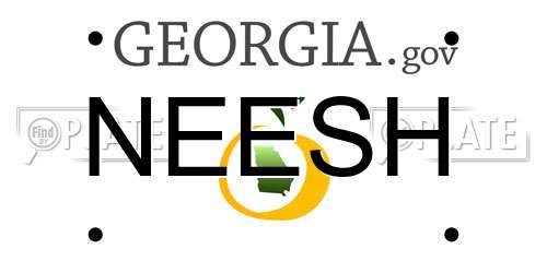 NEESH Georgia License Plate