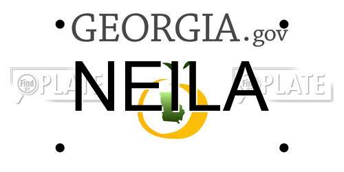 NEILA Georgia License Plate
