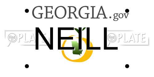 NEILL Georgia License Plate