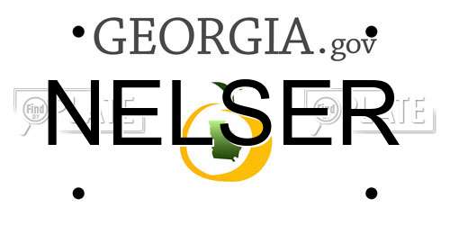 NELSER Georgia License Plate