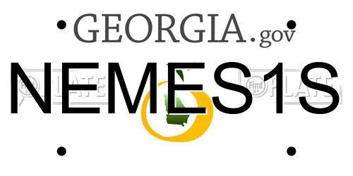 NEMES1S Georgia License Plate