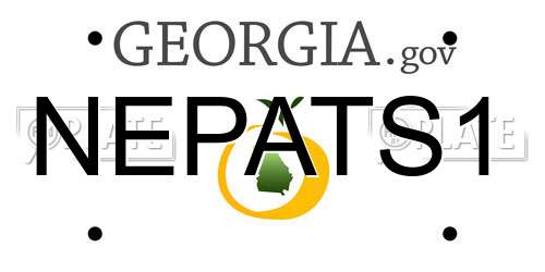 NEPATS1 Georgia License Plate