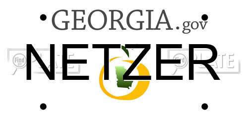 NETZER Georgia License Plate