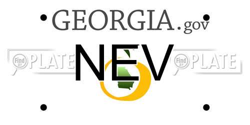 NEV Georgia License Plate