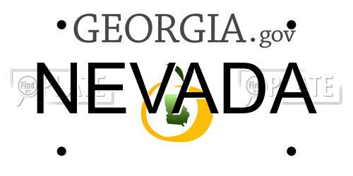 NEVADA Georgia License Plate