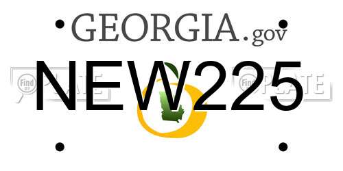 NEW225 Georgia License Plate