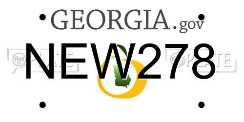 NEW278 Georgia License Plate