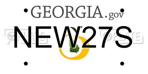 NEW27S Georgia License Plate