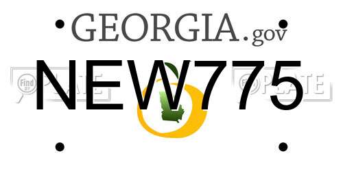 NEW775 Georgia License Plate