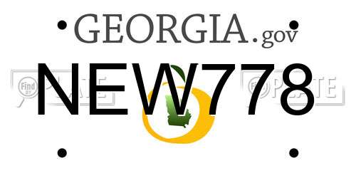 NEW778 Georgia License Plate