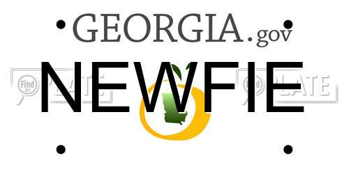 NEWFIE Georgia License Plate