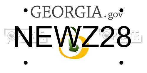 NEWZ28 Georgia License Plate