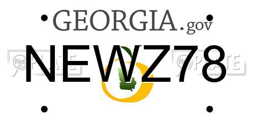 NEWZ78 Georgia License Plate