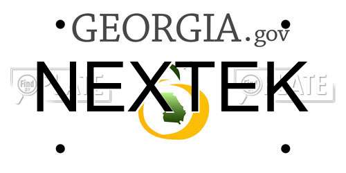 NEXTEK Georgia License Plate