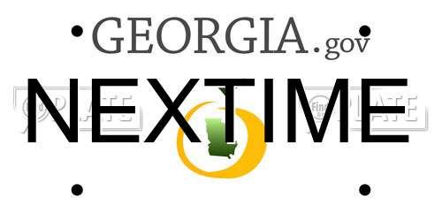 NEXTIME Georgia License Plate