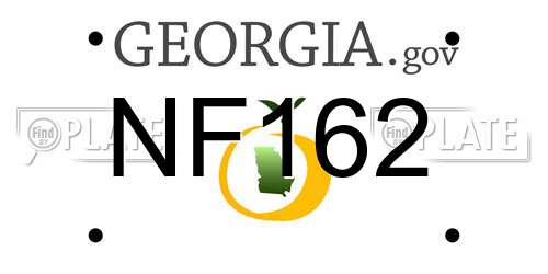 NF162 Georgia License Plate