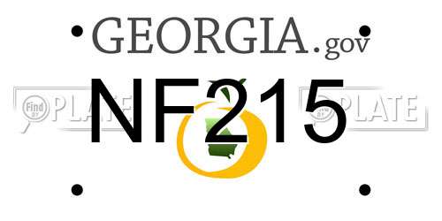 NF215 Georgia License Plate