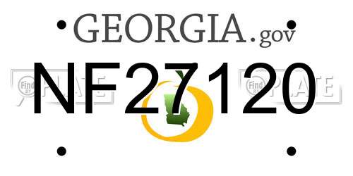 NF27120 Georgia License Plate