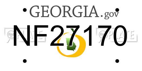 NF27170 Georgia License Plate