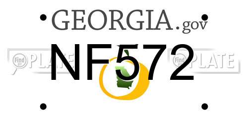 NF572 Georgia License Plate