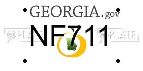 NF711 Georgia License Plate
