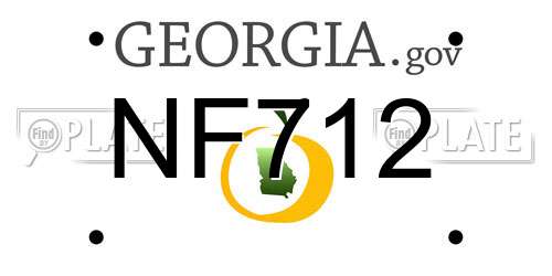 NF712 Georgia License Plate