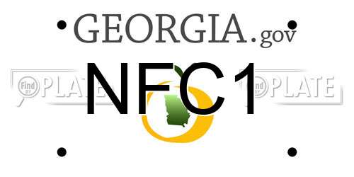 NFC1 Georgia License Plate