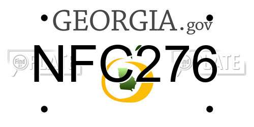 NFC276 Georgia License Plate