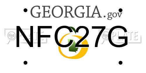 NFC27G Georgia License Plate