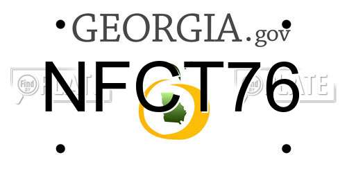 NFCT76 Georgia License Plate