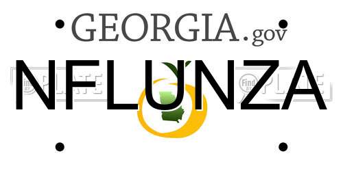 NFLUNZA Georgia License Plate