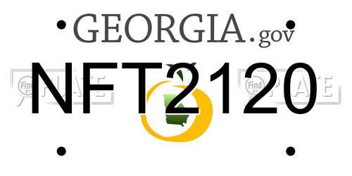NFT2120 Georgia License Plate