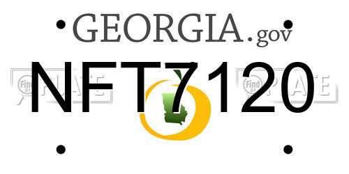 NFT7120 Georgia License Plate