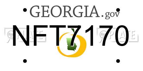 NFT7170 Georgia License Plate