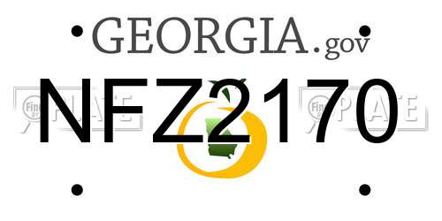 NFZ2170 Georgia License Plate