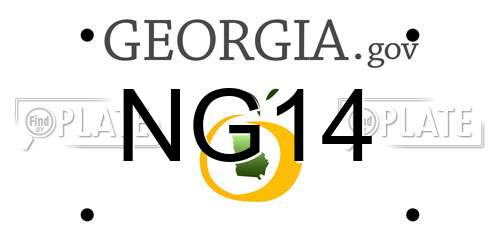 NG14 Georgia License Plate