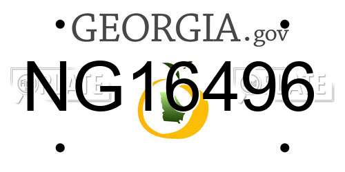 NG16496 Georgia License Plate