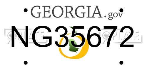 NG35672 Georgia License Plate