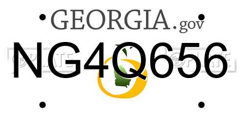 NG4Q656 Georgia License Plate