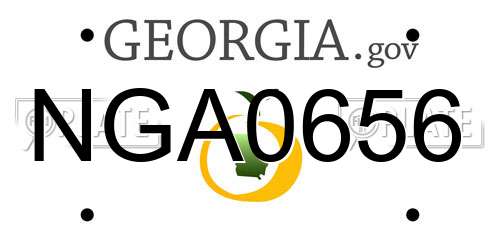 NGA0656 Georgia License Plate