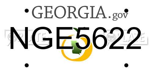 NGE5622 Georgia License Plate