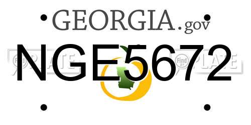 NGE5672 Georgia License Plate